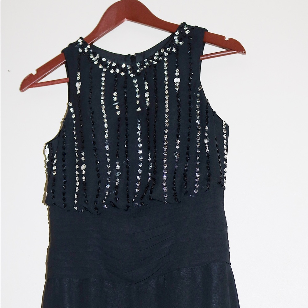 Beautiful long black prom dress